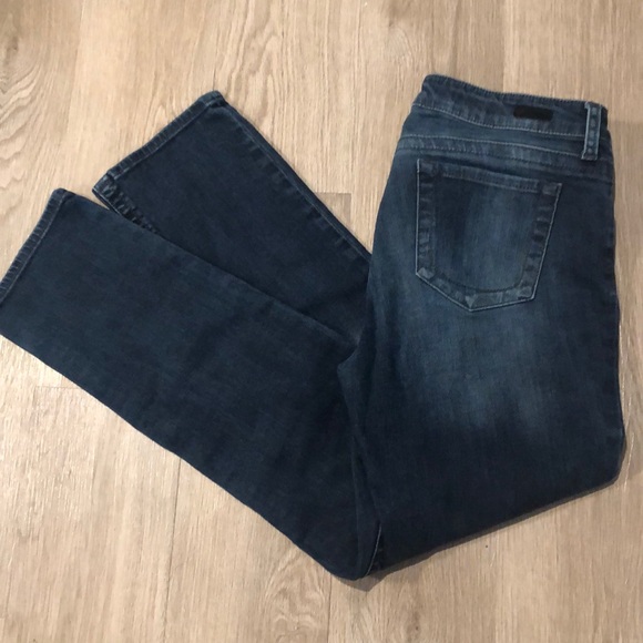 KUT From The Kloth Dark Blue Wash Straight LegJeans Size 8 Short - Picture 5 of 16
